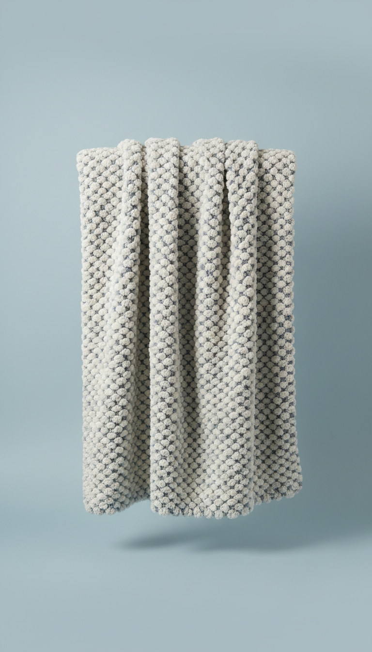 Soft Boucle Throw Blanket Ivory