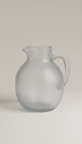 Frosted Glass Carafe Slim Neck